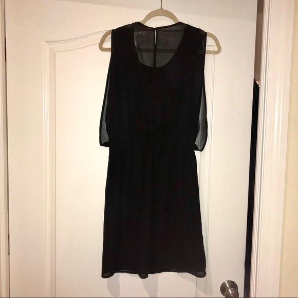 Black Tape Dresses & Skirts - NWT BLACK TAPE BY DEX SHEER DRAPE DRESS SIZE L